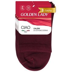Носки Golden Lady, 3 пары, размер 39-41, бордовый