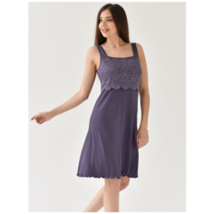 Сорочка Текстильный Край, размер 52, фиолетовый