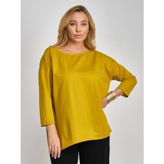 Блуза ИМПЕРИЯ ШЕРСТИ, размер 2XL/3XL, горчичный