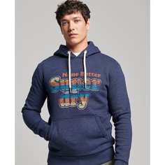 Худи Superdry, размер 2XL, синий