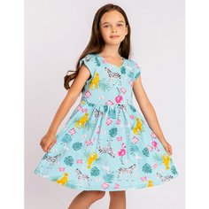 Платье YOULALA, размер 110-116(64), бирюзовый