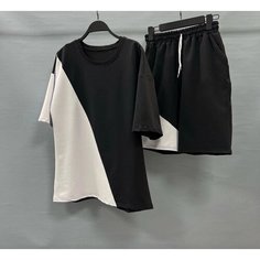 Спортивный костюм Jools Fashion , размер 54 , белый, черный
