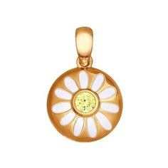 Подвеска SOKOLOV подвеска из серебра 93030308, серебро, 925 проба, золочение, фианит Dragomarket