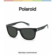 Солнцезащитные очки Polaroid, черный, серый