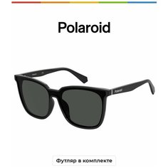 Солнцезащитные очки Polaroid Polaroid PLD 6154/F/S 08A M9 PLD 6154/F/S 08A M9, черный