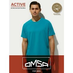 Футболка Omsa, размер 2XL, голубой, бирюзовый