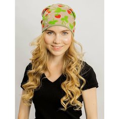 Шапка бини ANRU, размер Универсальный, красный, зеленый