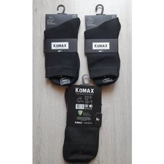 Носки KOMAX, 3 пары, размер 42-48, черный