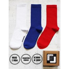 Носки SNUGSOCKS, 3 пары, размер 41-45, красный