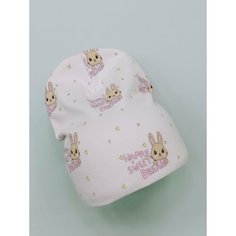 Шапка бини Мой Ангелок трикотажная, для девочек, размер 2-3 года, розовый