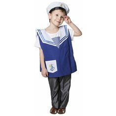 Детский костюм для сюжетно-ролевых игр «Моряк» (жилет+бескозырка) МИНИВИНИ