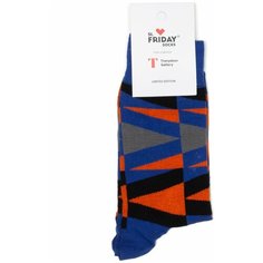Носки St. Friday, размер 38-41, синий, черный, оранжевый