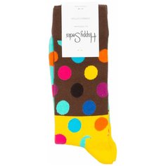 Носки Happy Socks, размер 41-46, желтый, коричневый