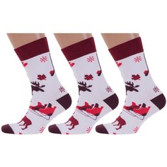 Носки MoscowSocksClub, 3 пары, размер 25 (38-40), белый
