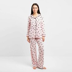 Пижама Kaftan, размер 56-58, розовый, зеленый
