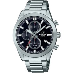 Наручные часы CASIO Edifice EFB-710D-1A, черный, серебряный