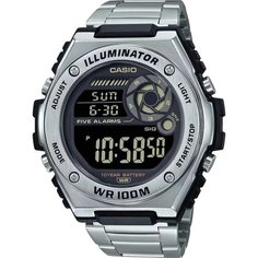 Наручные часы CASIO MWD-100HD-1B, черный, серебряный