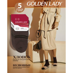 Носки Golden Lady, 5 пар, 5 уп., размер 39-41, коричневый
