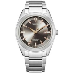 Наручные часы CITIZEN Eco-Drive, серебряный, серый