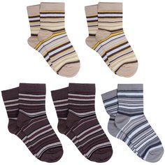 Носки LorenzLine 5 пар, размер 8-10, серый, мультиколор