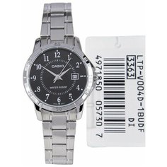 Наручные часы CASIO Collection LTP-V004D-1B, серебряный, черный
