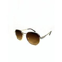 Солнцезащитные очки , золотой, коричневый