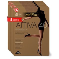 Колготки Omsa Attiva, 40 den, 5 шт., размер 3/M/3-M, бежевый
