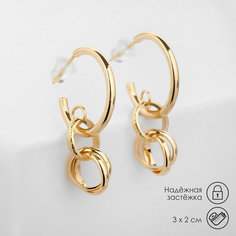 Серьги конго Queen Fair, золотой