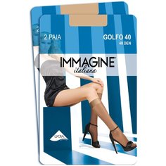 Гольфы Immagine, 40 den, 4 пары, 2 уп., размер 1-unica, бежевый