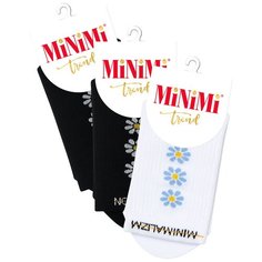 Носки MiNiMi, 3 пары, размер 35-38, белый/черный