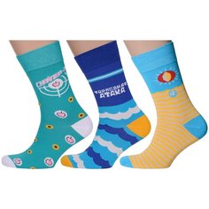 Носки MoscowSocksClub, 3 пары, размер 25 (38-40), мультиколор