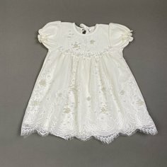 Платье Clariss, размер (56-98) 0-3 лет, бежевый, белый