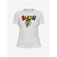 Футболка PRINTHAN Футболка женская PRINTHAN Яалкаш, приталенная, белая, размер 3XS (40), белый