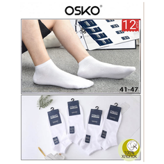 Носки OSKO, 12 пар, размер 41-47, белый