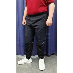 Брюки , размер 5XL(56), черный