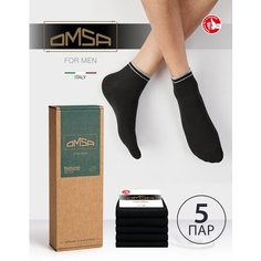 Носки Omsa, 5 пар, размер 39-41, черный