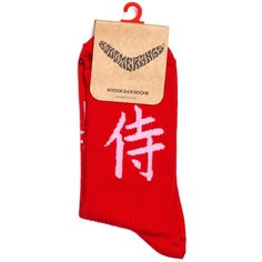 Носки BOOOMERANGS, размер 34-39, белый, красный