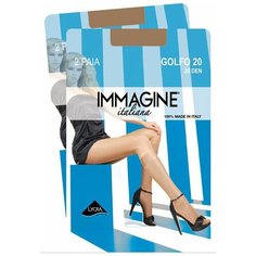 Гольфы Immagine, 20 den, 4 пары, 2 уп., размер 1-unica, бежевый