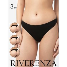 Трусы Riverenza, 3 шт., размер 44, черный
