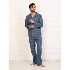 Пижама Ивановский текстиль, размер 46, синий