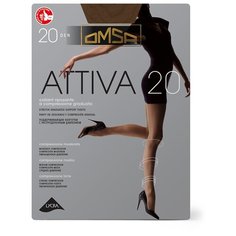 Колготки Omsa Attiva, 20 den, размер 4, коричневый, бежевый