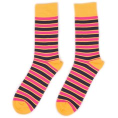 Носки Burning Heels Дизайнерские носки Burning Heels - Horizontal Stripes, размер 42-45, желтый, оранжевый