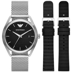 Наручные часы EMPORIO ARMANI AR80055, серебряный, черный