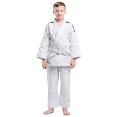 Кимоно для дзюдо adidas, размер 116, белый, черный