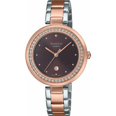 Наручные часы CASIO Sheen SHE-4556SPG-5A, коричневый, серебряный