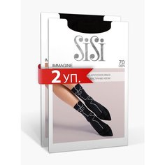 Носки Sisi, 70 den, 2 пары, размер 0 ( one size), мультиколор