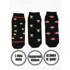 Носки SNUGSOCKS, 3 пары, размер 41-45, черный
