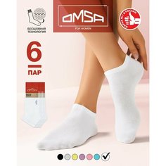 Носки Omsa, 6 пар, размер 23, белый