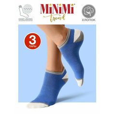 Носки MiNiMi, 3 пары, размер 39-41, голубой