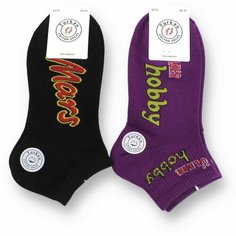 Носки Turkan, 2 пары, размер 36-41, мультиколор, черный, бордовый